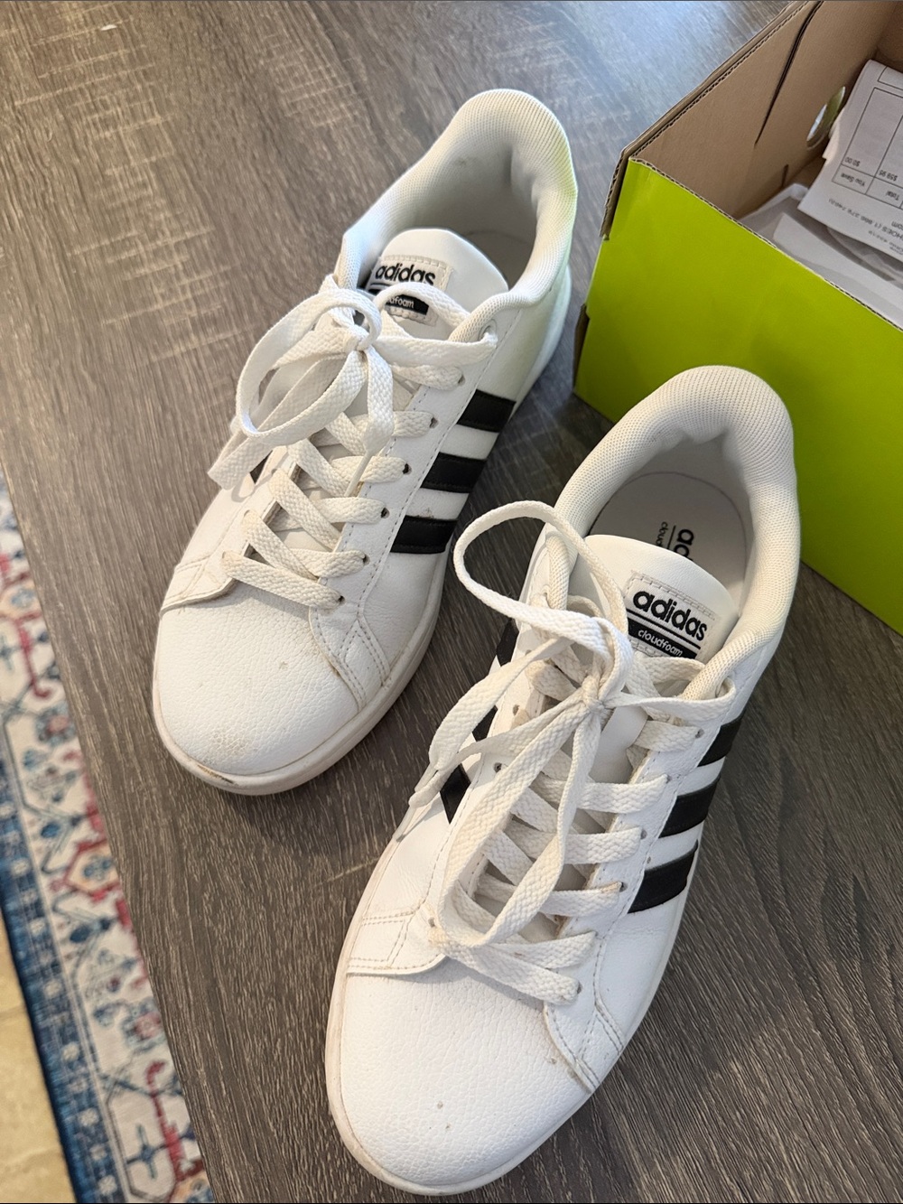 adidas White and Black Low-Top Sneakers